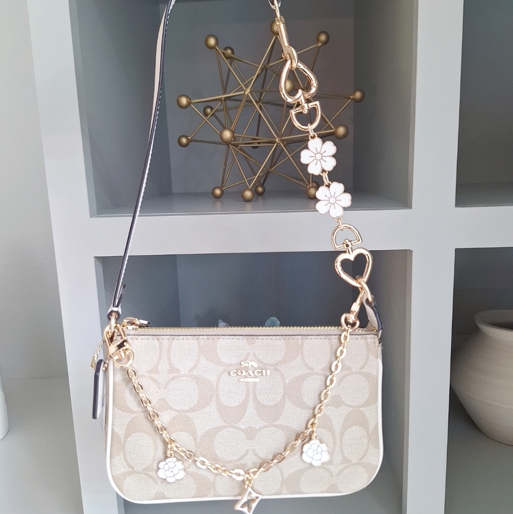 NWT!COACH NOLITA 19 IN BLOCKED SIGNATURE CANVAS C3308 + 2 extend chains - Picture 7 of 10